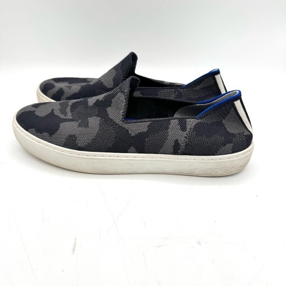 Rothy's Shoes - Rothy's Black and Gray Camouflage Slip-On Loafers